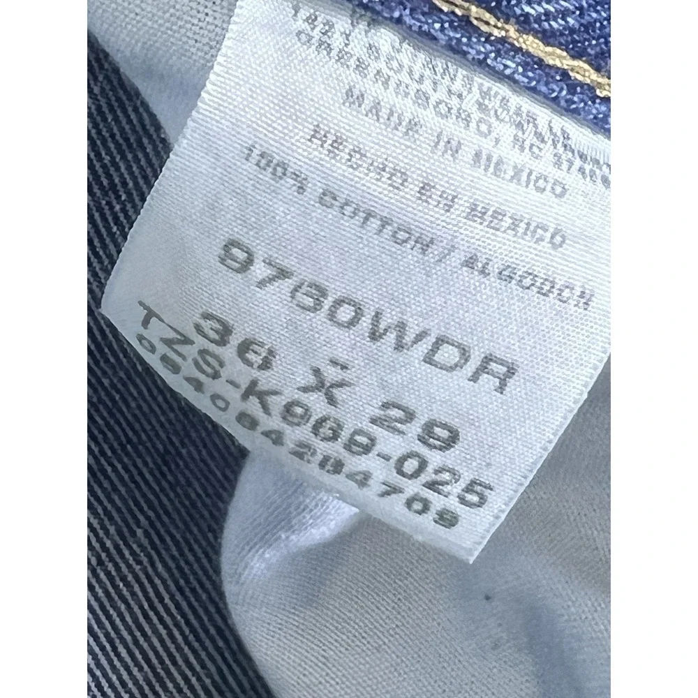 Wrangler Authentic Jeans Mens 36x29 Blue Medium Wash Straight Leg Denim 9760WDR